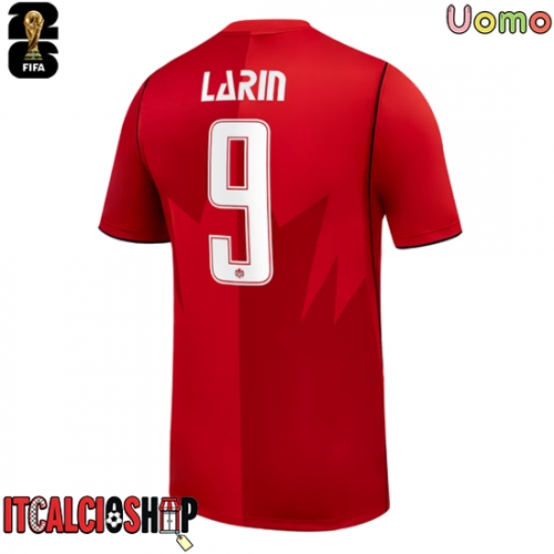 Canada Cyle Larin #9 Prima Maglia Mondiali 2026 Manica Corta